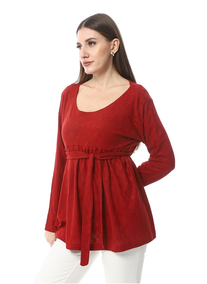 Caesar - Women Plain Blouse With Long Sleeves - Image 1