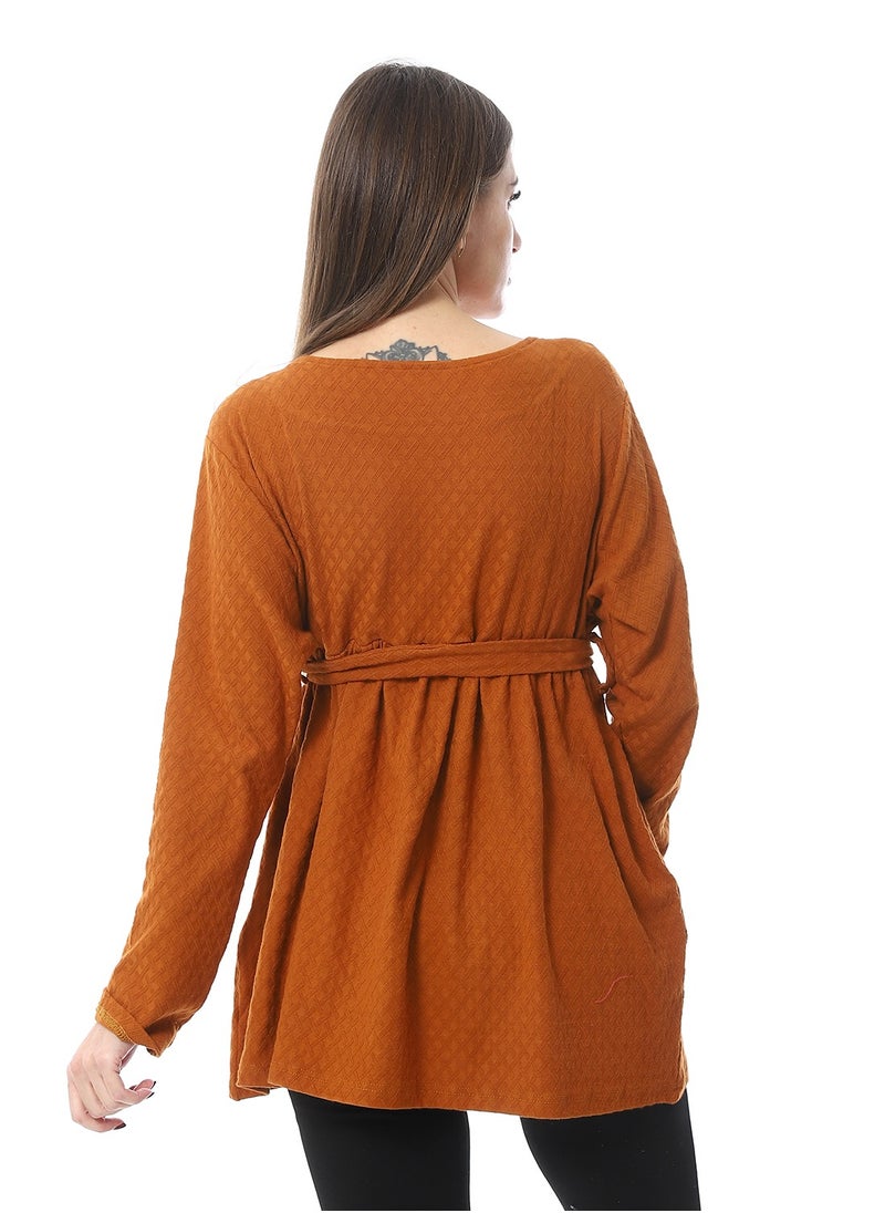 Caesar - Women Plain Blouse With Long Sleeves - Image 1