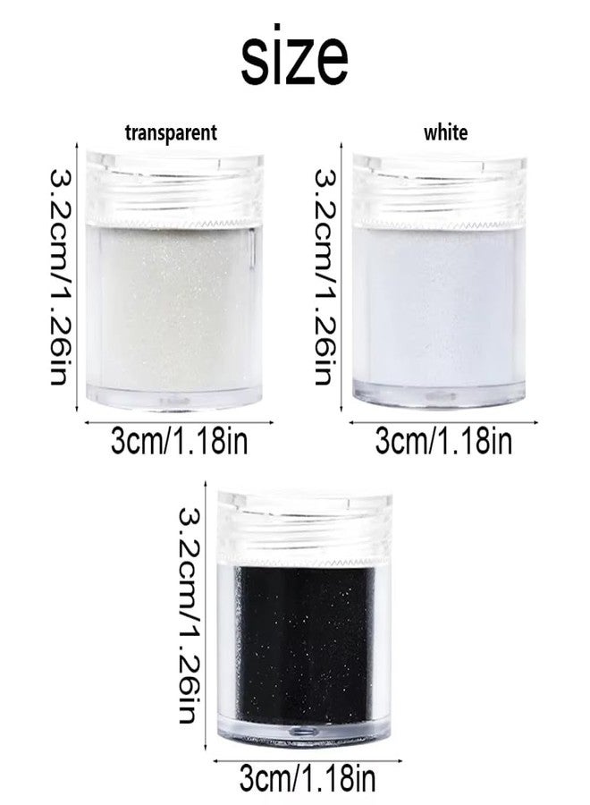 Bellecrey 2Jars 0.2mm Shimmer White Rainbow White Iridescent Ultra Fine Gold Glitter Dust Glitter Fine Holographic Ultra Iridescent Accessories Diamond Pure White Dust Nails Art Decorations - Image 5