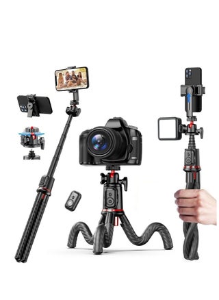 Phone Tripod Selfie Stick, Mini Camera Tripod Phone Holder, with Cold Shoe Mount Travel Tripod and Remote Shutter Control, for iPhone Samsung Camera Stand Video Recording Vlog - pzsku/Z0F1E5E49E33AC05FE736Z/45/_/1698631367/0e7cf0f7-bc4d-4ac5-80ef-4c4121b4b349