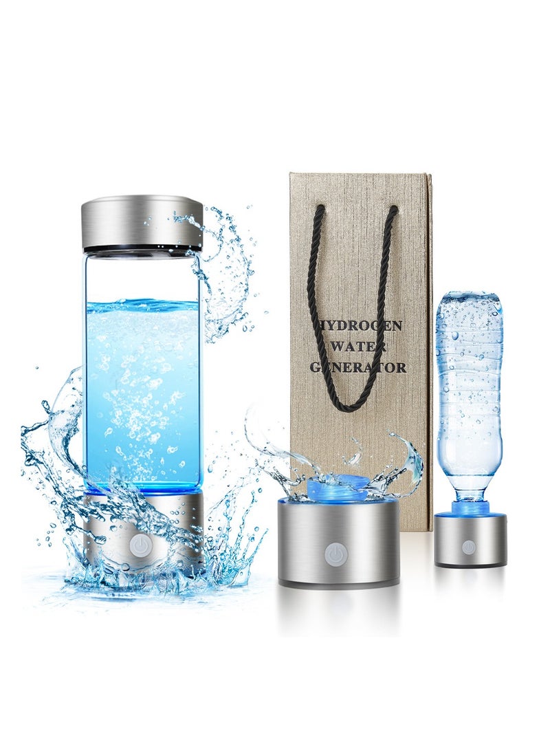 عام زجاجة مياه هيدروجين، زجاجة مياه هيدروجين محمولة قابلة للملء، مزودة بتقنية مولد الماء المتأين SPE PEM، جهاز توليد لتحسين جودة الماء في 3 دقائق، مناسبة للاستخدام في المنزل والمكتب والرحلات، وهي فكرة تذكارية. - Image 1