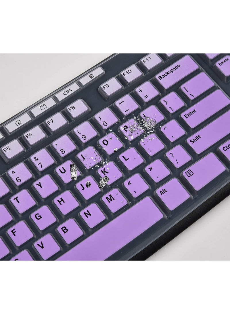 Mk270/Mk295/K270/K275/Mk260/K200/Mk275/Mk370 Wireless Keyboard (Gradient Purple) Ultra Thin Silicone Keyboard Cover, Suitable For Logitech - Image 4