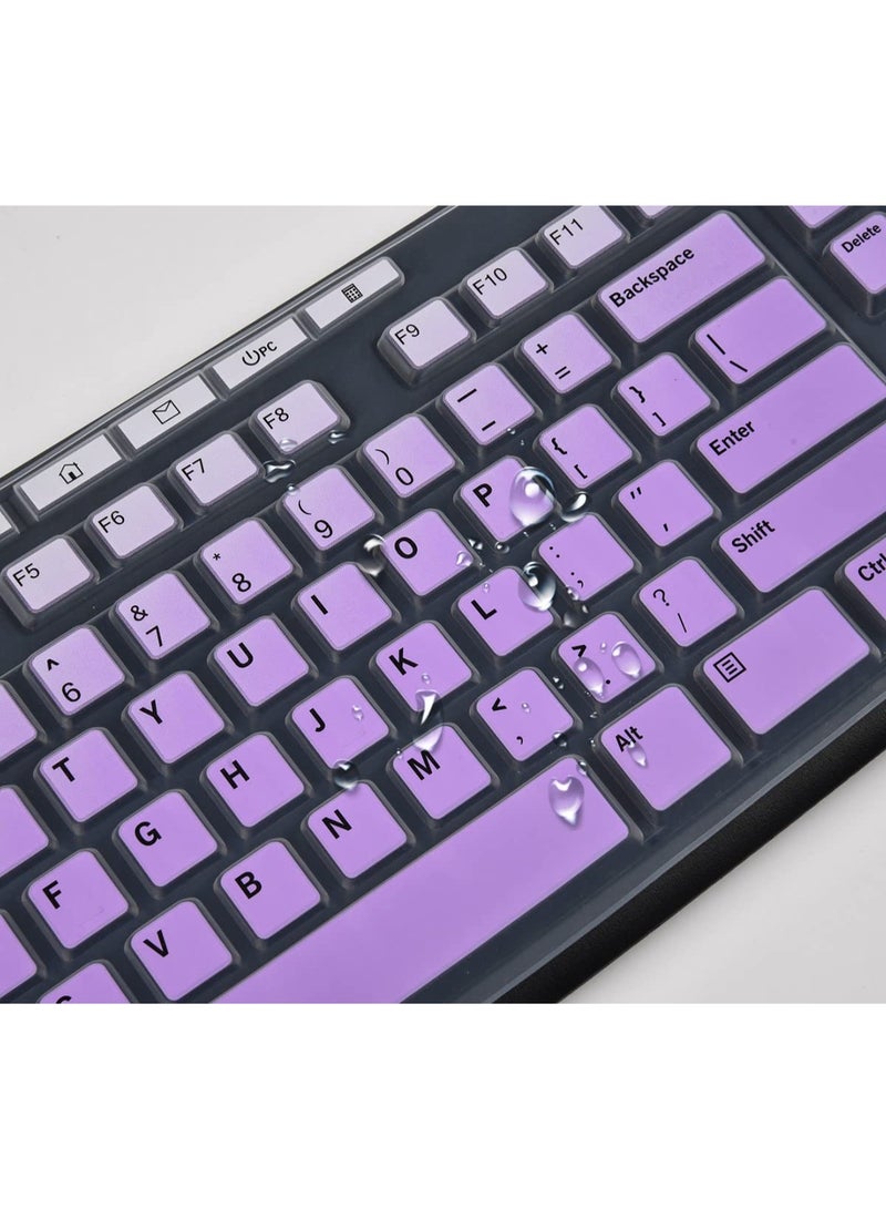 Mk270/Mk295/K270/K275/Mk260/K200/Mk275/Mk370 Wireless Keyboard (Gradient Purple) Ultra Thin Silicone Keyboard Cover, Suitable For Logitech - Image 3