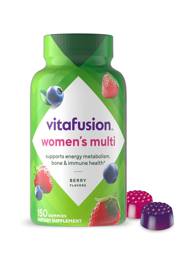 Vitafusion Womens Multivitamin Gummies, Berry Flavored Daily Vitamins for Women With Vitamins A, C, D, E, B-6 and B-12, America’s Number 1 Gummy Vitamin Brand, 75 Days Supply, 150 Count - Image 1