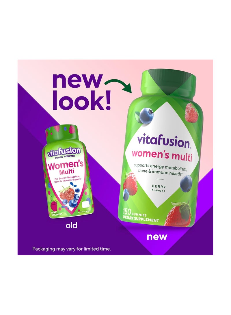 Vitafusion Womens Multivitamin Gummies, Berry Flavored Daily Vitamins for Women With Vitamins A, C, D, E, B-6 and B-12, America’s Number 1 Gummy Vitamin Brand, 75 Days Supply, 150 Count - Image 2