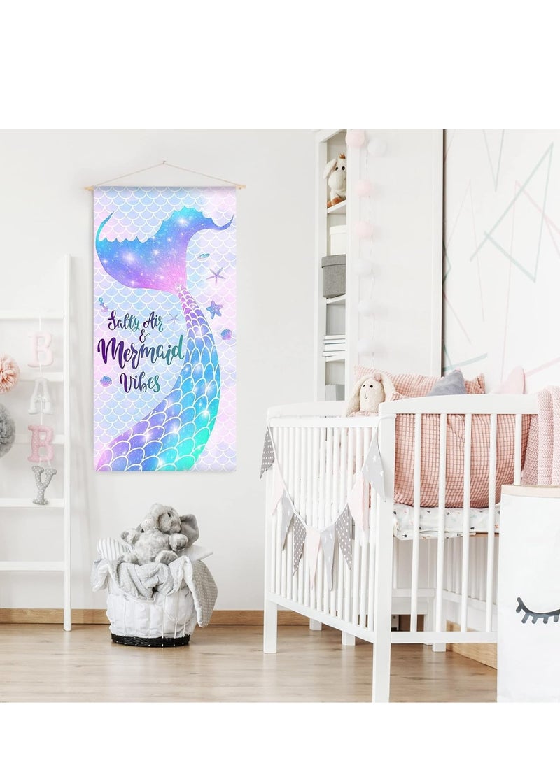 SYOSI Tree Mermaid Beach Towel, Mermaid Tail Cute Microfiber Bath Towel for Girls, Mermaid Scales Sand Free Quick Dry Womens Travel Towels for Yoga Sports (80*160cm) - Image 5