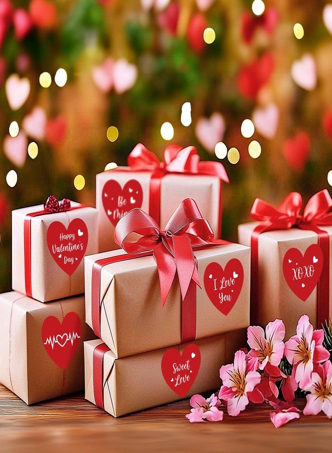 Anwyll Valentines Day Heart Stickers,Happy Valentines Day Gift Stickers,480Pcs 1.5Inch Red I Love You Stickers for Adult Kid,Self-Adhesive Sweet Love Stickers,Be Mine Heart Stickers for Envelope Seal - Image 5