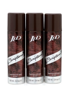 Jean Paul Dupont Scripture 3Pcs Promo Pack Body Spray For Men 150ml  - Image 3
