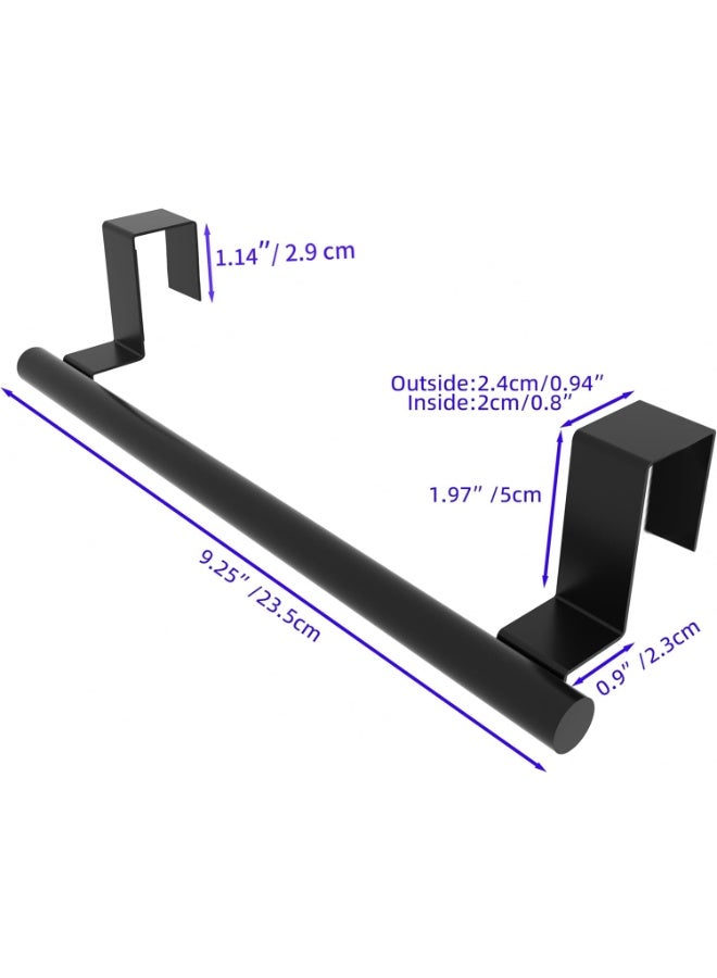 Cabinet Door Towel Rack - One-Piece Stainless Steel Matte Black Cabinet Door Towel Rack - Image 3