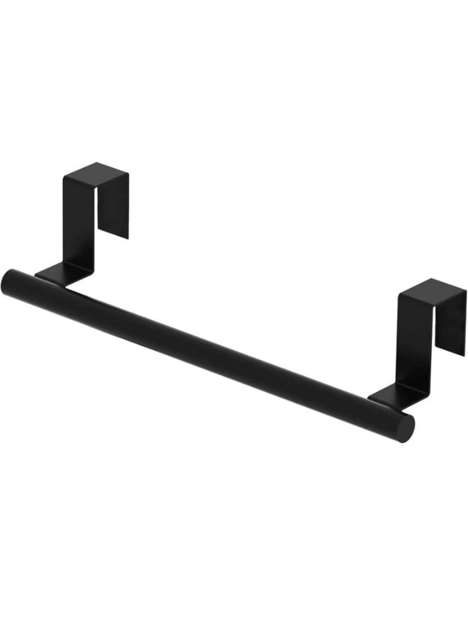 Cabinet Door Towel Rack - One-Piece Stainless Steel Matte Black Cabinet Door Towel Rack - Image 1