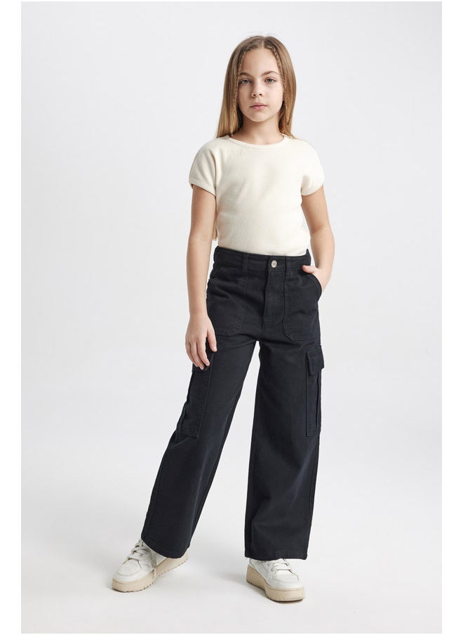 DeFacto Girl Slim Fit Knitted Short Sleeve Body  - Image 4
