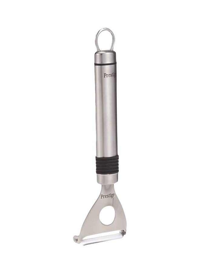 Prestige Eco Stainless Steel Y Shape Peeler Rubber Grip Peeler Silver/Black - Image 2