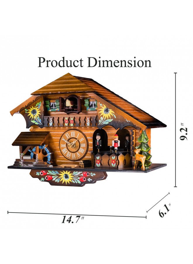 Kintrot Cuckoo Clock Pendulum Quartz Wall Clock Black Forest House Home Decor - Image 2