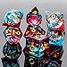 YEMEKO Handmade Liquid DND Dice Set Liquid Core DND Dice Quicksand Ball 7 Accessories Dice for Dungeons and Dragons RPG Polyhedral Resin Sharp Edge Dice Roleplaying Liquid Blue Red - Image 4