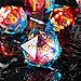 YEMEKO Handmade Liquid DND Dice Set Liquid Core DND Dice Quicksand Ball 7 Accessories Dice for Dungeons and Dragons RPG Polyhedral Resin Sharp Edge Dice Roleplaying Liquid Blue Red - Image 2
