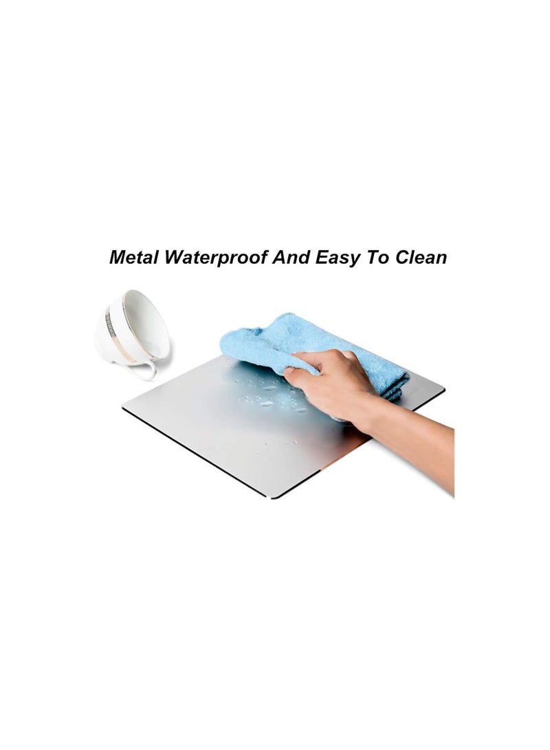 GGOOT Hard Metal Aluminum Mouse Pad Mat, Smooth Magic Ultra Thin Double Side Mouse Mat, Waterproof Durable Fast and Accurate Control for Gaming and Office - Image 4