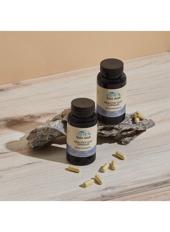 Terra Origin Healthy Gut Capsules with Vitamin D | 60 Capsules | Digestive Support, intestinal Permeability, IBS, Bloating, Gas and Constipation* 30 Servings/60 Capsules - Image 5