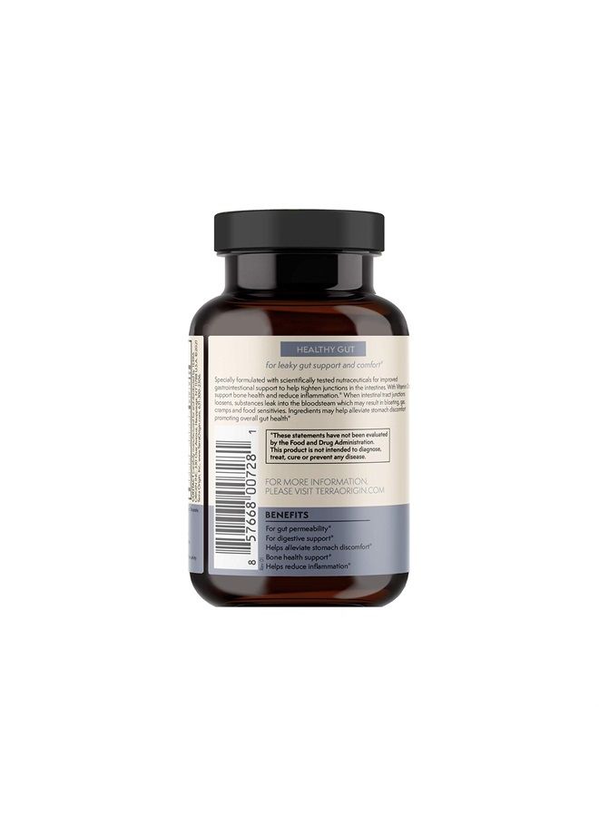 Terra Origin Healthy Gut Capsules with Vitamin D | 60 Capsules | Digestive Support, intestinal Permeability, IBS, Bloating, Gas and Constipation* 30 Servings/60 Capsules - Image 3