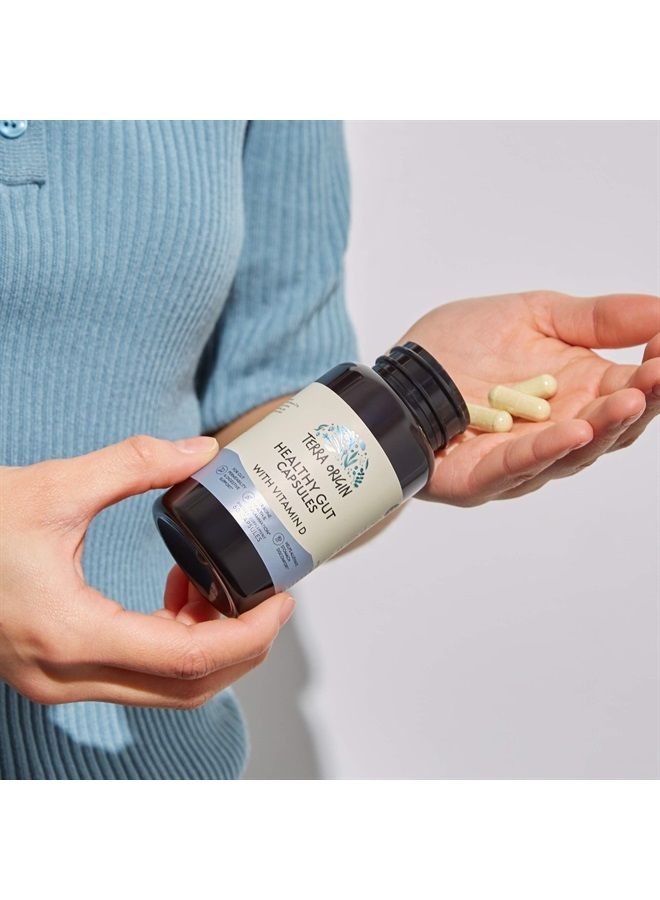 Terra Origin Healthy Gut Capsules with Vitamin D | 60 Capsules | Digestive Support, intestinal Permeability, IBS, Bloating, Gas and Constipation* 30 Servings/60 Capsules - Image 4