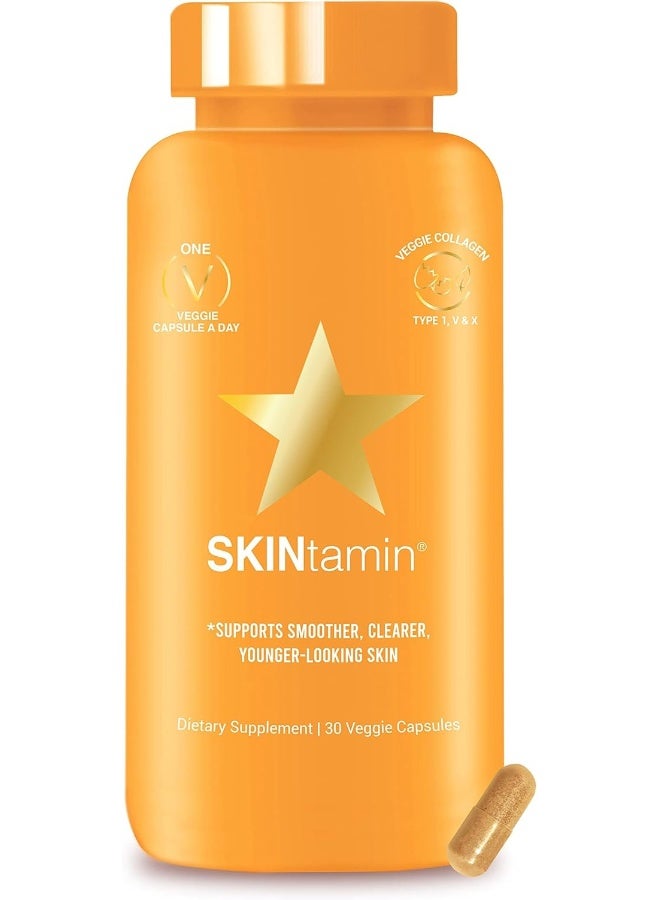 HAIRTAMIN Skintamin With Veggie Collagen Dietary Supplement, 30 Capsules - Image 1