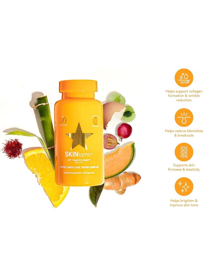 HAIRTAMIN Skintamin With Veggie Collagen Dietary Supplement, 30 Capsules - Image 3