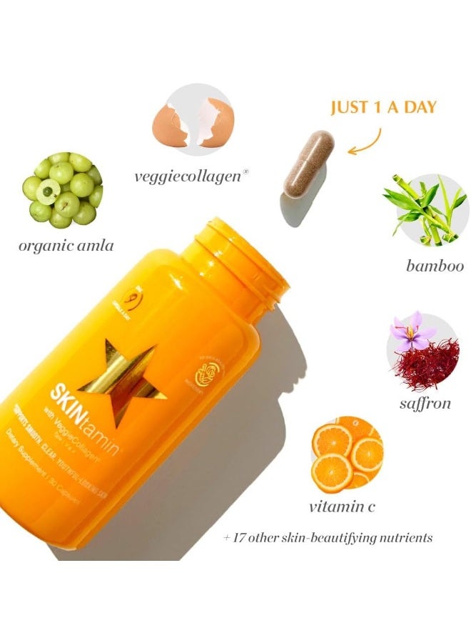 HAIRTAMIN Skintamin With Veggie Collagen Dietary Supplement, 30 Capsules - Image 2