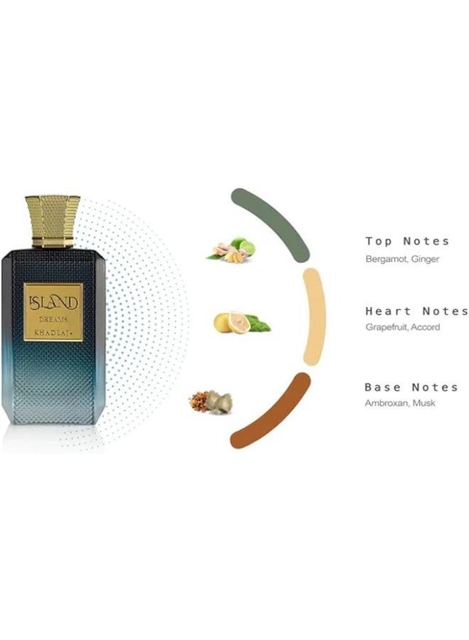 خدلج عطر آيلاند دريمز أو دي بارفان للجنسين 100 مل من خدلج – عطر حمضي منعش بالبرغموت والجريب فروت - Image 4