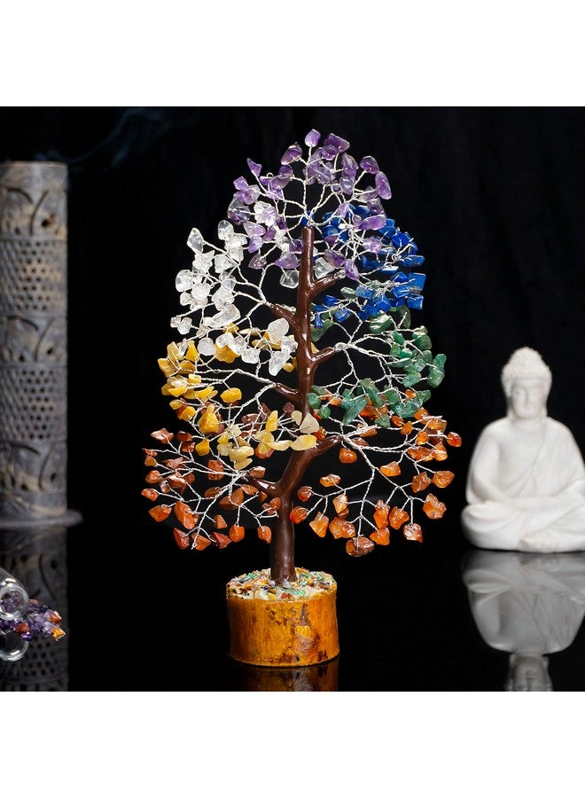HindCraft Crystal Tree - Showpiece for Home Decor - Feng Shui Seven Chakra Tree - Money Tree - Marriage Gift Items - Antique Home Decor - 10-12 Inch (Mix Chakra Tree (Silver Wire)) - Image 5