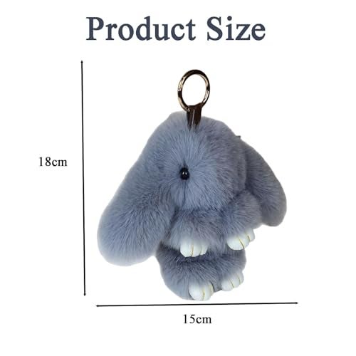 KalamkariX Bunny Keychain, Plushies Keychain for Girls and Teens, Bag Charms Soft Toy for Everyday Use, Gift for Students, Enthusiasts, and Gift Shops - Image 2