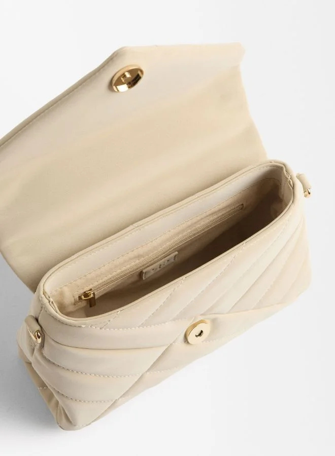 PARFOIS HANDBAG WITH VELVETY TEXTURE