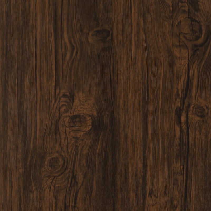 Abyssaly Sticky Back Plastic Wood Effect Vinyl Wrap Self Adhesive Wallpaper Dark Brown 40cm X 300cm Decorative Furniture Table Shelf Counter Wall Oak Furniture Stickers - Image 1