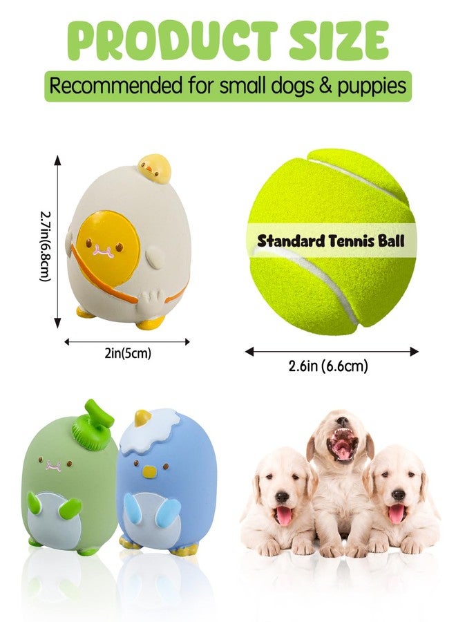 SCHITEC Dog Toys Squeaky, Interactive Animal Puppy Toy Pack, Cute Latex Rubber Squeak Pet Balls for Puppies Mini Small Breed Dogs - Image 4