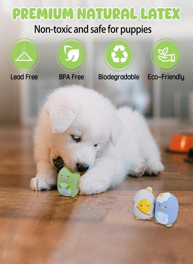 SCHITEC Dog Toys Squeaky, Interactive Animal Puppy Toy Pack, Cute Latex Rubber Squeak Pet Balls for Puppies Mini Small Breed Dogs - Image 5