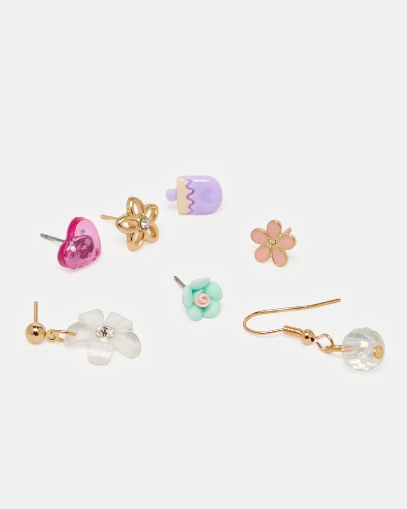 REDTAG Girls Assorted Earring Studs (12 Pairs)