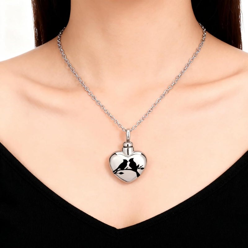Dog Ashes Urn Necklace Pet Cremation Jewelry Keepsakes Memorial Pet Memorial Urn Pendants Necklace - Image 2