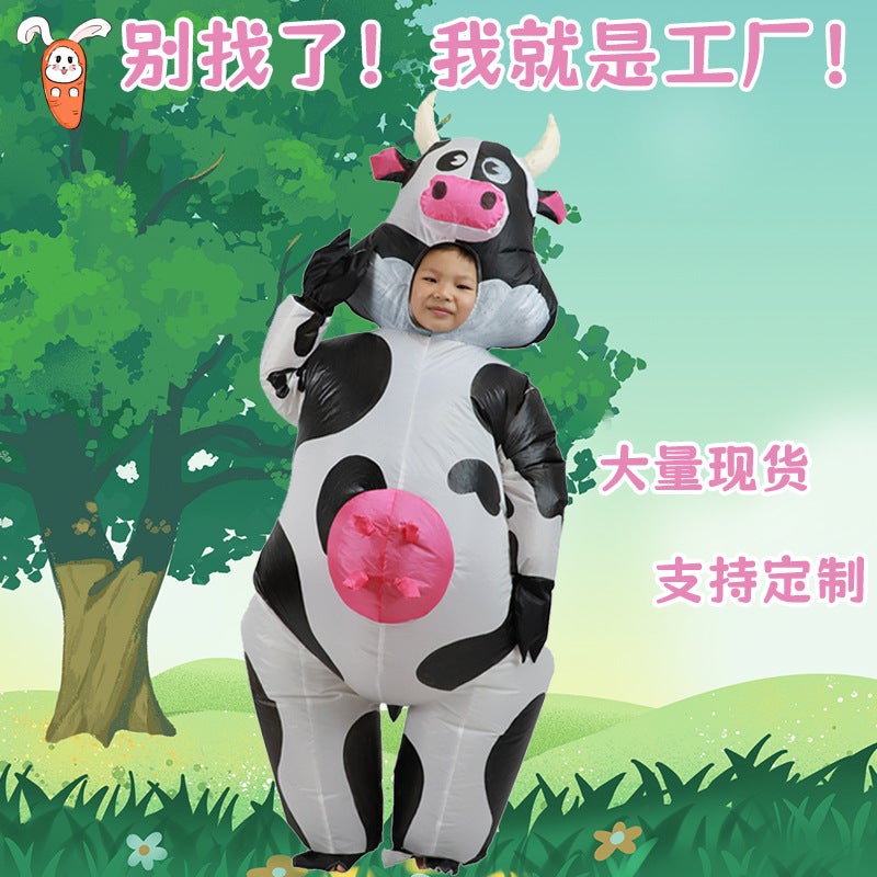 Bobo Cow Inflatable Clothing Halloween Festival Fried Street Carnival Cute Cartoon Bobo Cow Inflatable Clothing - Image 2
