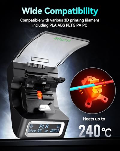 SUNLU Official Filament Connector, Fast Heating Filament Splicer for 3D Printer Filament 1.75mm, Up to 240°C, Compatible with PLA PETG TPU ABS PA Nylon, Easy to Use, Pack with 200PCS PTFE Sleeve - Image 4