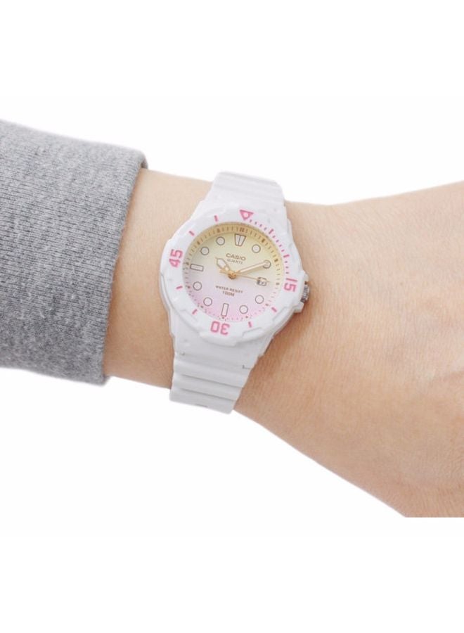 CASIO Women Water Resistant Analog Watch LRW-200H-4E2 - 39 mm - White - Image 2