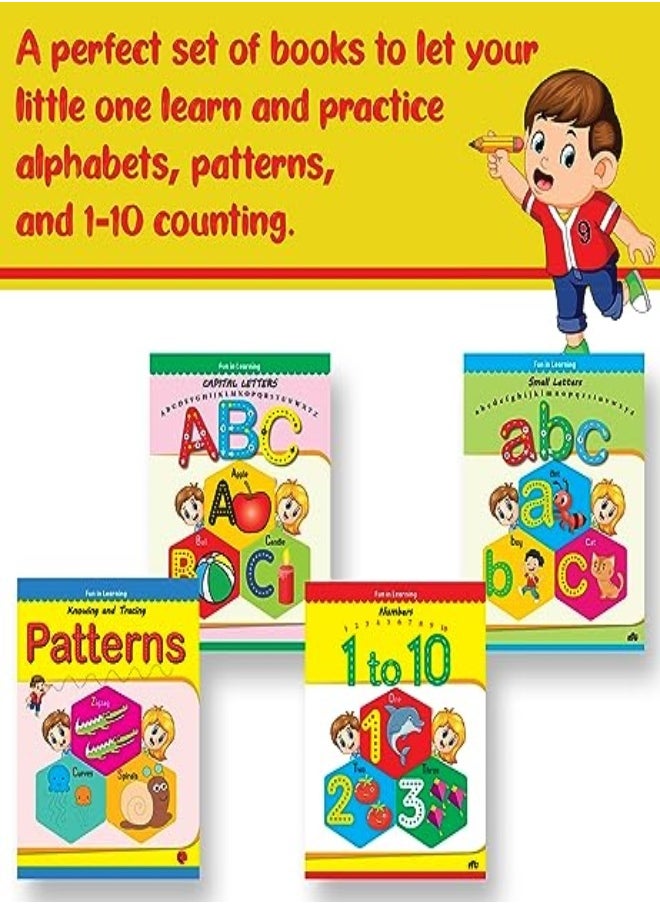 Write And Practice Capital Letters Small Letters Patterns And Numbers 1 To 10 A Set Of 4 Books by RUPA, RUPA Paperback 