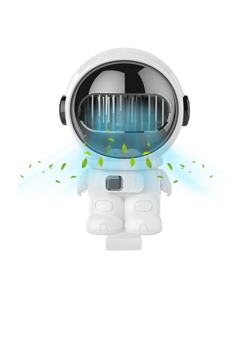 Loquat Pram Fan Clip On Stroller, Stroller Fan for Baby, Buggy Fan, Mini Spaceman, 4 Speed, Usb Rechargeable, Bladeless Baby Fan, Detachable Pushchairs Fans for Travel Crib Car Seat, White - Image 1