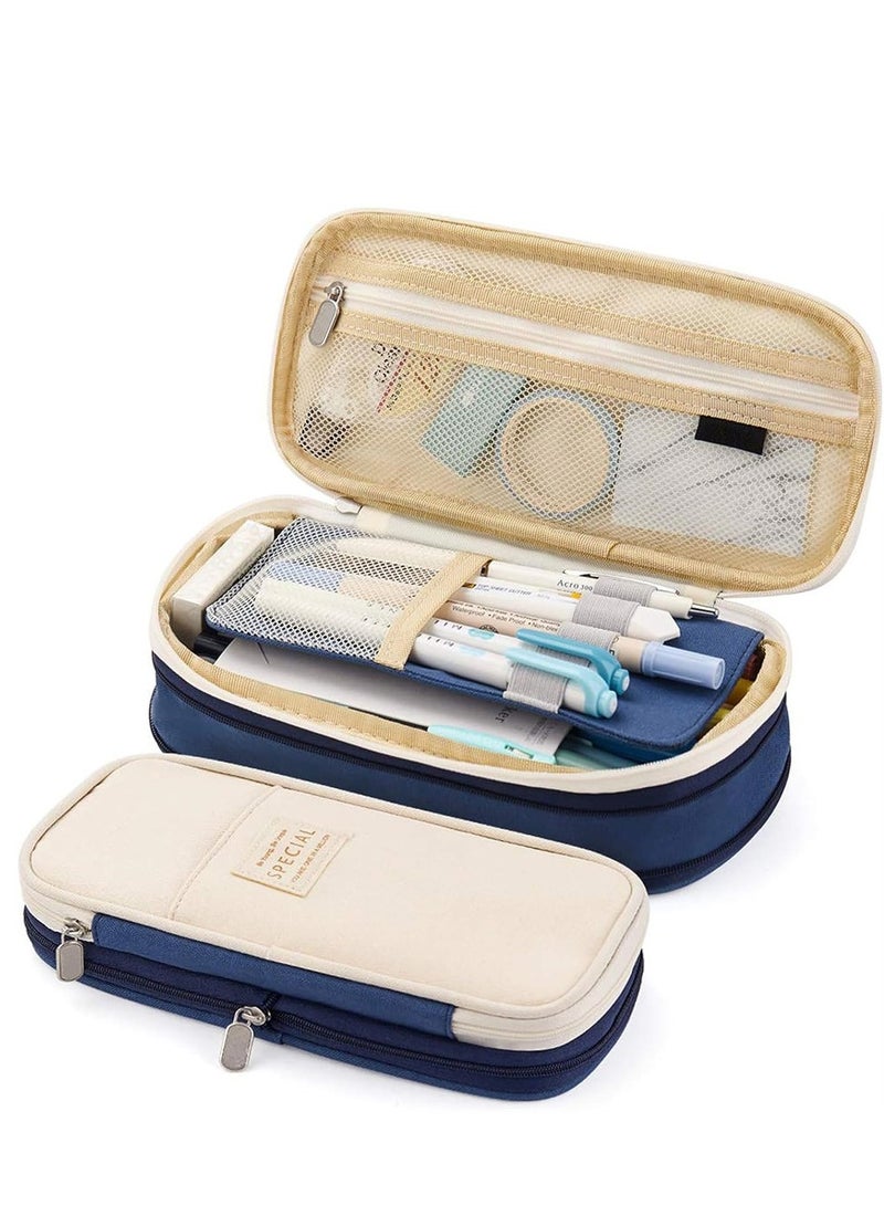 Loquat Pencil Case Expandable Pen Bag Big Capacity Storage with Zipper Large Pencil Pouch Stationery for School Supplies - Image 1