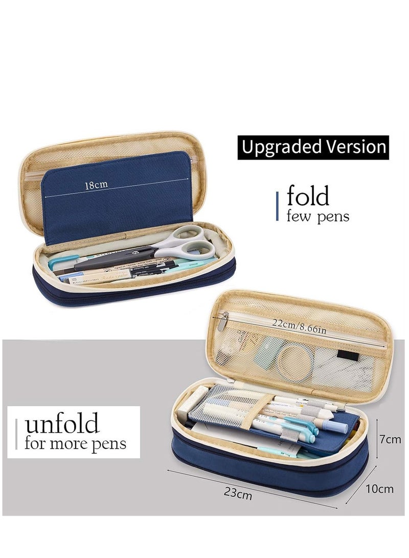 Loquat Pencil Case Expandable Pen Bag Big Capacity Storage with Zipper Large Pencil Pouch Stationery for School Supplies - Image 2