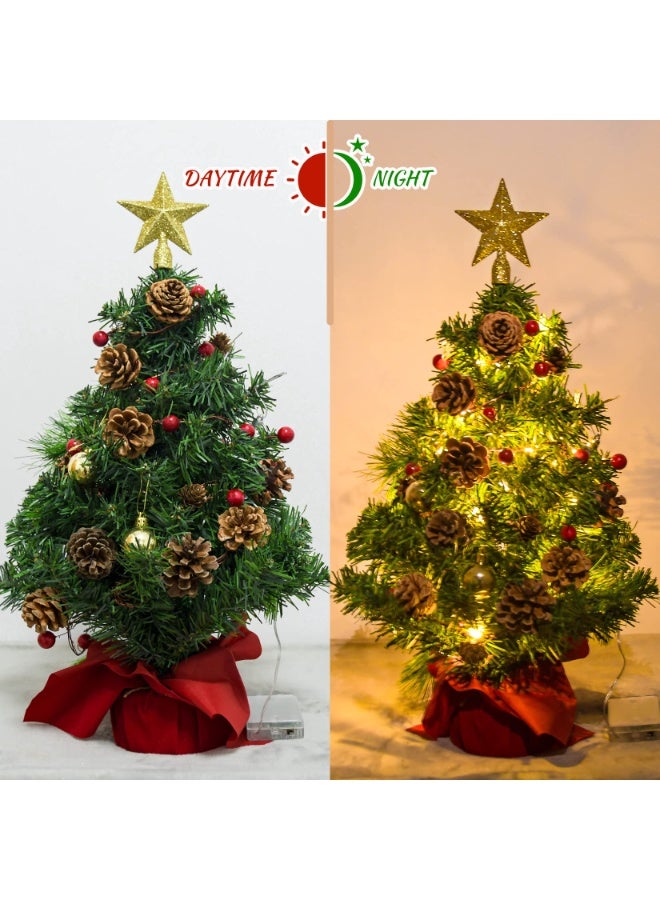 تشيلور إكليل عيد الميلاد مع أضواء خرافية، 2 متر، 20 مصباح ليد، سلسلة أضواء مخروط الصنوبر لعيد الميلاد، إكليل التوت مع أضواء، زينة للرفوف، والسلالم، والشجرة، والمدفأة، والطاولة، والديكور الداخلي والخارجي. - Image 4