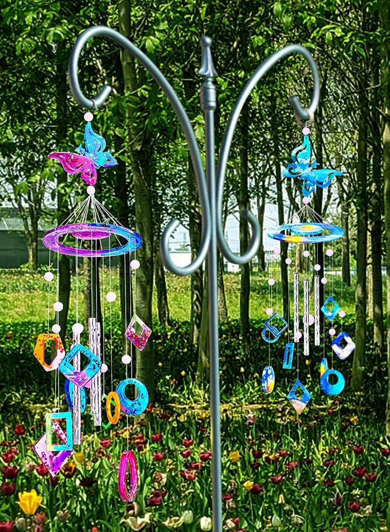 SYOSI Resin Mold, 62pcs Wind Chimes Resin Molds Silicone Kit Bundle Butterfly Design for Resin Casting, Wind Bell Epoxy Molds for Home Decor - Image 4