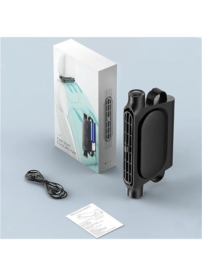 Car Backseat Fan, Angle Adjustable Carseat Cooler, Portable Ventilation Unit, 3000mAh Rechargeable Battery, Clip On Air Circulator, Ideal for Road Trips Camping Long Drives - Image 5