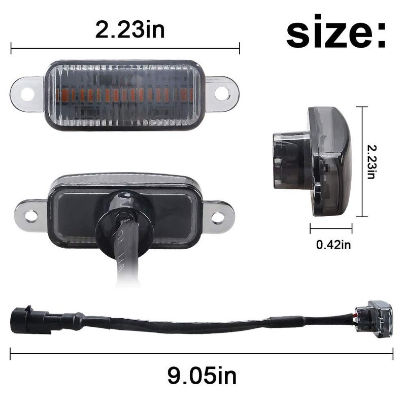 Sidaqi 12W 4-LED Amber Front Grille Lights for Car SUV Fo-rd F-150 Raptor 2014-2020 Waterproof LED Grille Warning Lights Front Bumper Cover Lamp Daytime Running Lights DRL 12V - Image 2