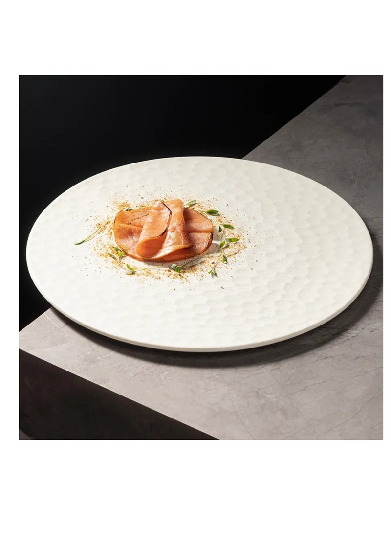 MAAC HOME MAAC Home Concrete Style Plate with Moon Design| Elegant Durable and Classic design Perfect for Family Everyday Use, and Family Get- Together, Restaurant, Banquet and More (Moonlight Style, 6)  - Image 1
