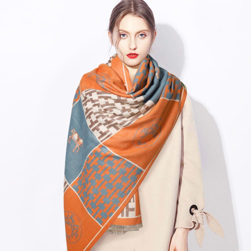 EXTREE Scarfs for Women Pashmina Silky Shawl Wrap for Evening Dressing Blanket Open Front Poncho Cape - Image 3
