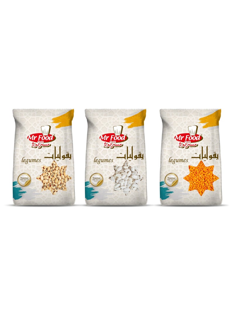حزمة من 3 أنواع من الحبوب - 500 جرام