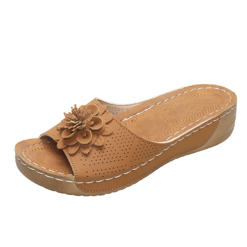 Women'S Slippers Roman Leather Sandals Slippers Summer Beach Shoes Handmade Women'S Big Children'S Leather Slippers - Image 2